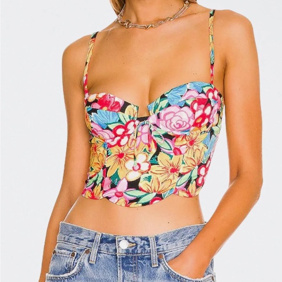 For Love and Lemons Mallory Corset Top S - Picture 2 of 5